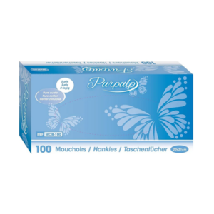 Mouchoirs blanc pure Ouate, Boite de 100