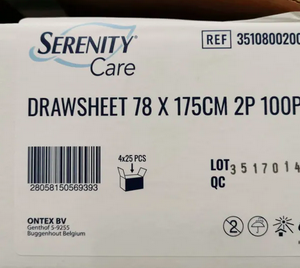 Serenity Care Drawsheet 78 x 175cm 2ply 100