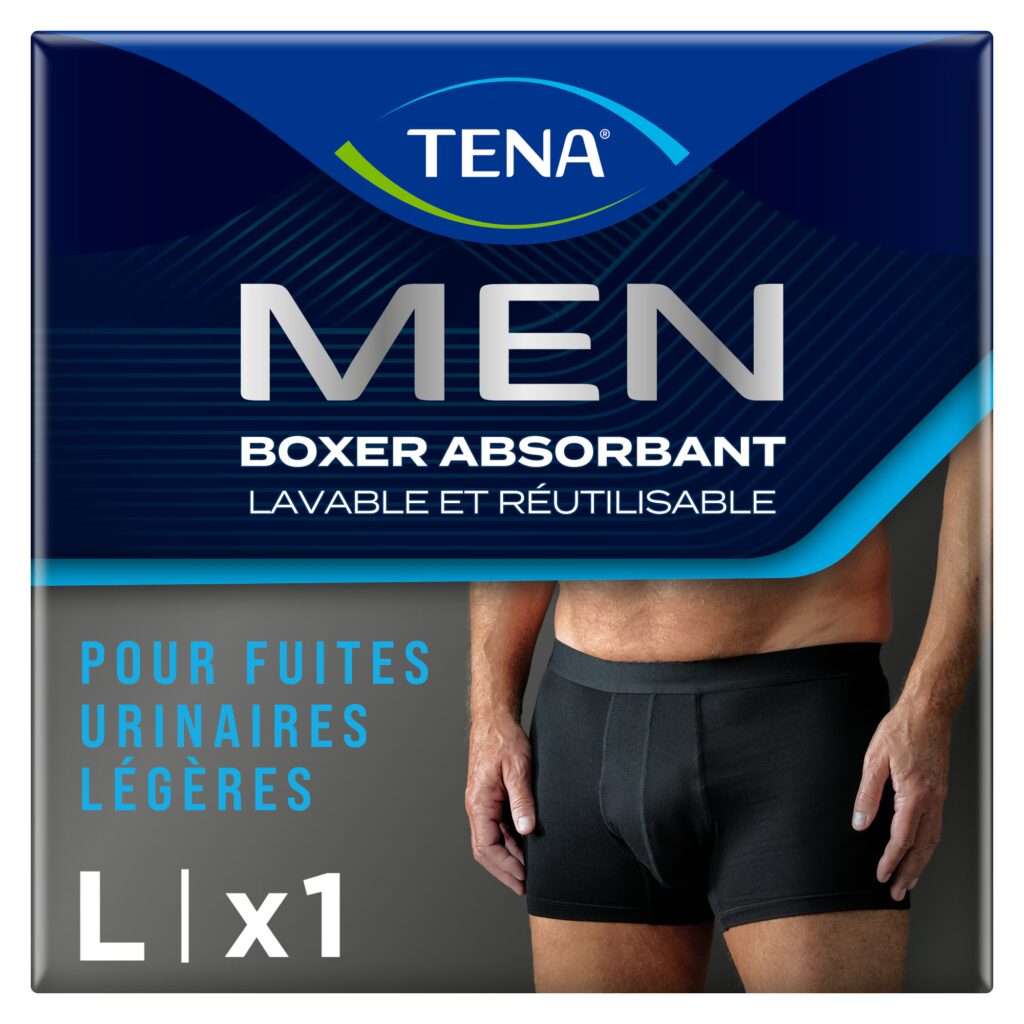 TENA Men Protection lavable Boxer Noir L