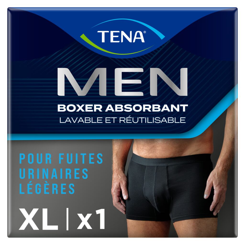 TENA Men Boxer lavable Noir Taille XL